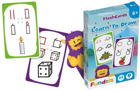 NAUKA RYSOWANIA edukacyjne karty do nauki fiszki cards Fundels Flashcards