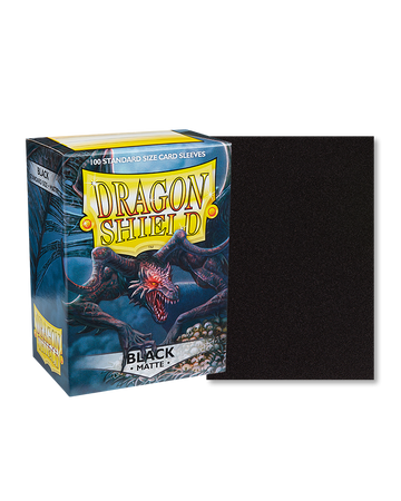 OUTLET Koszulki PREMIUM na karty talię Pokemon MtG Magic MATOWE Dragon Shield Sleeves protektory Czarne (100 sztuk)