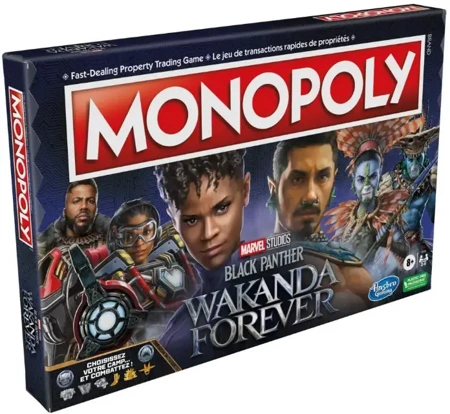 OUTLET MONOPOLY MARVEL Black Panther gra planszowa czarna pantera ENGLISH KOLEKCJONERSKA