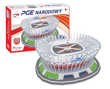 PUZZLE 3D PGE NARODOWY STADION 105 elementów puzle układanka 3D PIĘKNA