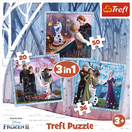 PUZZLE 3w1 Magiczna opowieść Frozen 2 34853 Trefl