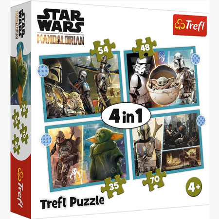 PUZZLE 4w1 Mandalorian Star Wars 34397 Trefl