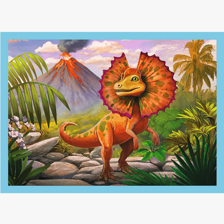 PUZZLE 4w1 Wyjątkowe dinozaury 34609 Trefl