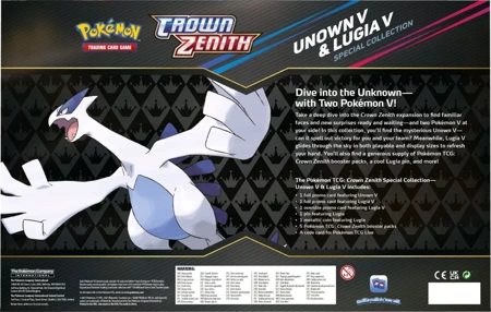 Pokemon Crown Zenith Unown Lugia V Special Collection ORYGINALNE KARTY