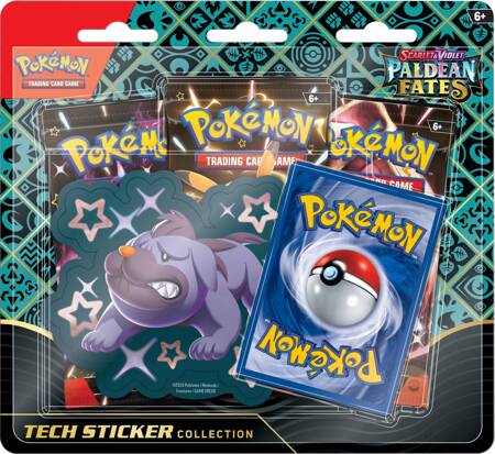 Pokemon Paldean Fates Sticker Collection Maschiff zestaw z naklejką 3 boostery ORYGINALNE KARTY