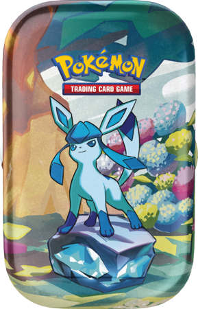 Pokemon Prismatic Evolutions Glaceon Tin Puszka 2 boostery ORYGINALNE KARTY