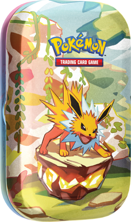 Pokemon Prismatic Evolutions Jolteon Tin Puszka 2 boostery ORYGINALNE KARTY