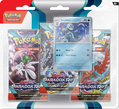 Pokemon TCG Paradox Rift 3x booster Blister Arctibax ORYGINALNE KARTY