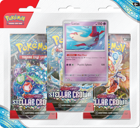 Pokémon TCG: Scarlet & Violet Stellar Crown 3-Pack Blister Latias