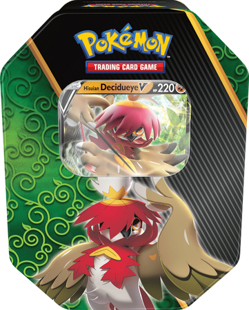 Pokemon TCG V Summer Tin 4x Booster + KOD +PROMO Hisuian Decidueye ORYGINALNE KARTY