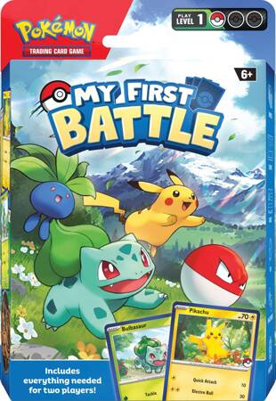 Pokemon Talia początkującego My first battle Pikachu Bulbasaur polska instrukcja ORYGINALNE KARTY