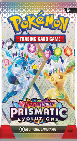 Pokemon WIELKI PLUSZAK TORBA +5x BOOSTER TCG Prismatic Evolutions KARTY Accessory Pouch Special Collection