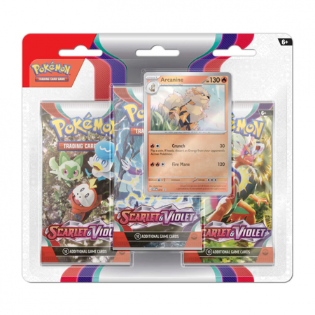 Pokemon ZESTAW KART 3x BOOSTER +KARTY PROMO Scarlet Violet Blister Arcanine ORYGINALNE KARTY