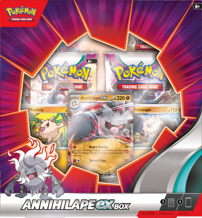 Pokemon zestaw ex Box Annihilape 4 boostery 3 promo ORYGINALNE KARTY