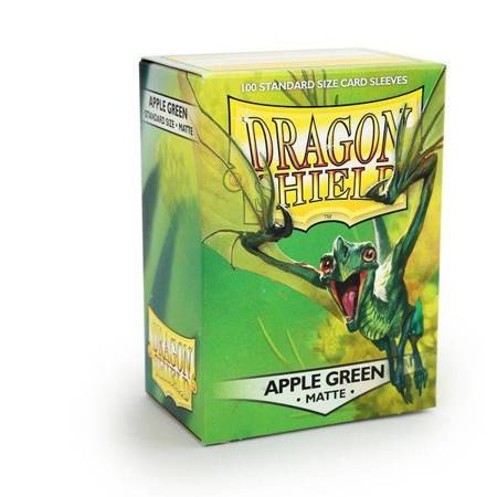 Protektory MATOWE Jabłkowo zielone 100 szt Dragon Shield koszulki MtG