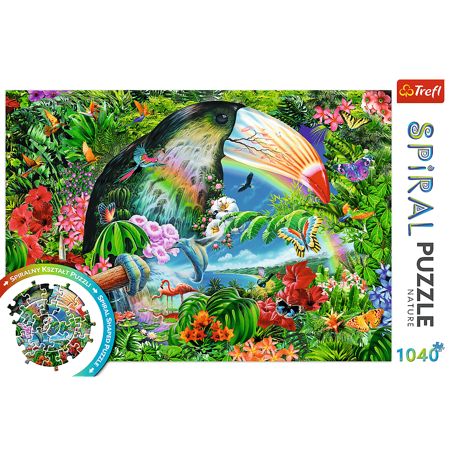 Puzzle 1040 spirala tropikalne zwierzęta Trefl 12+
