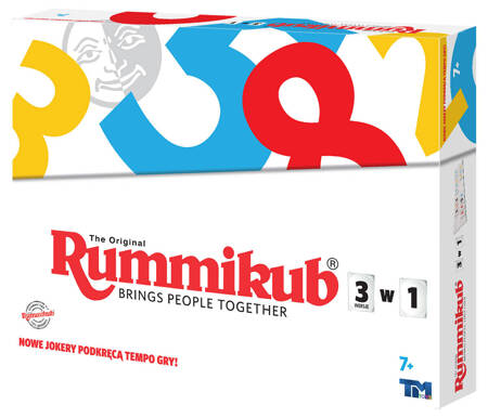 RUMMIKUB 3W1 Oryginalny 3 gry w 1 gra planszowa