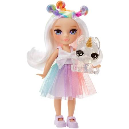 Rainbow High LALKA +JEDNOROŻEC +AKCESORIA Littles Dolls Opal ŚLICZNEWŁOSY