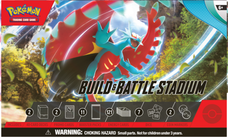 STADIUM 2 BUILD BATTLE BOX +karty PROMO 3 boostery Pokemon Paradox Rift ORYGINALNE KARTY