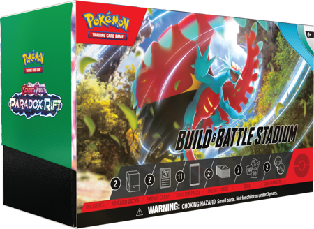 STADIUM 2 BUILD BATTLE BOX +karty PROMO 3 boostery Pokemon Paradox Rift ORYGINALNE KARTY