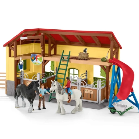 Schleich 42485 WIELKA STAJNIA KOŃSKA DLA KONI stodoła figurki koń konie