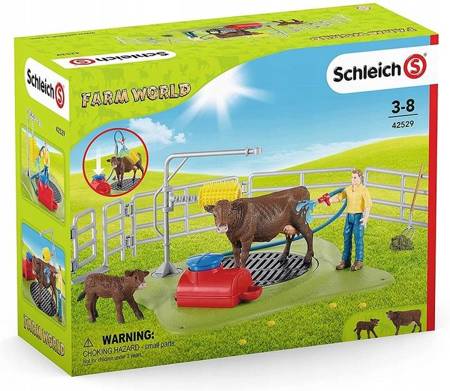 Schleich 42529 Myjnia krowy ogrodzenie farma zestaw