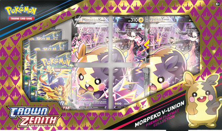 Zestaw Pokemon V UNION Morpeko 5x booster + MATA Crown Zenith ORYGINALNE KARTY