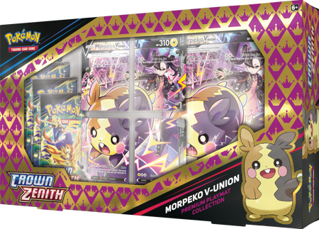 Zestaw Pokemon V UNION Morpeko 5x booster + MATA Crown Zenith ORYGINALNE KARTY