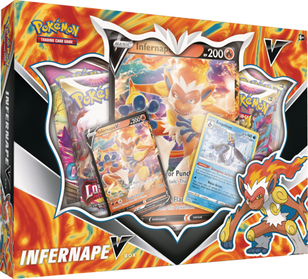 Zestaw V Box Infernape 4x booster 3x karta promo ORYGINALNE KARTY