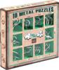 20 ŁAMIGŁÓWEK METALOWYCH zielony + fioletowy zestaw Puzzles puzzle z metalu