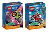 2w1 LEGO City Motocykl kaskaderski figurka pojazd figurki motor klocki