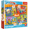 OUTLET Puzzle 4w1 SUPER ZINGS THINGS AKCJA 4x puzle dla dzieci przedszkole wiek 3+