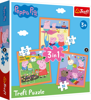 PUZZLE 3w1 Pomysłowa Świnka Peppa 34852 Trefl