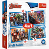 PUZZLE 4w1 Odważni Avengersi Marvel 34386