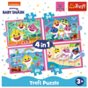 PUZZLE 4w1 Rodzina rekinów Baby Shark 34378 Trefl