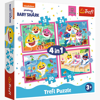 PUZZLE 4w1 Rodzina rekinów Baby Shark 34378 Trefl